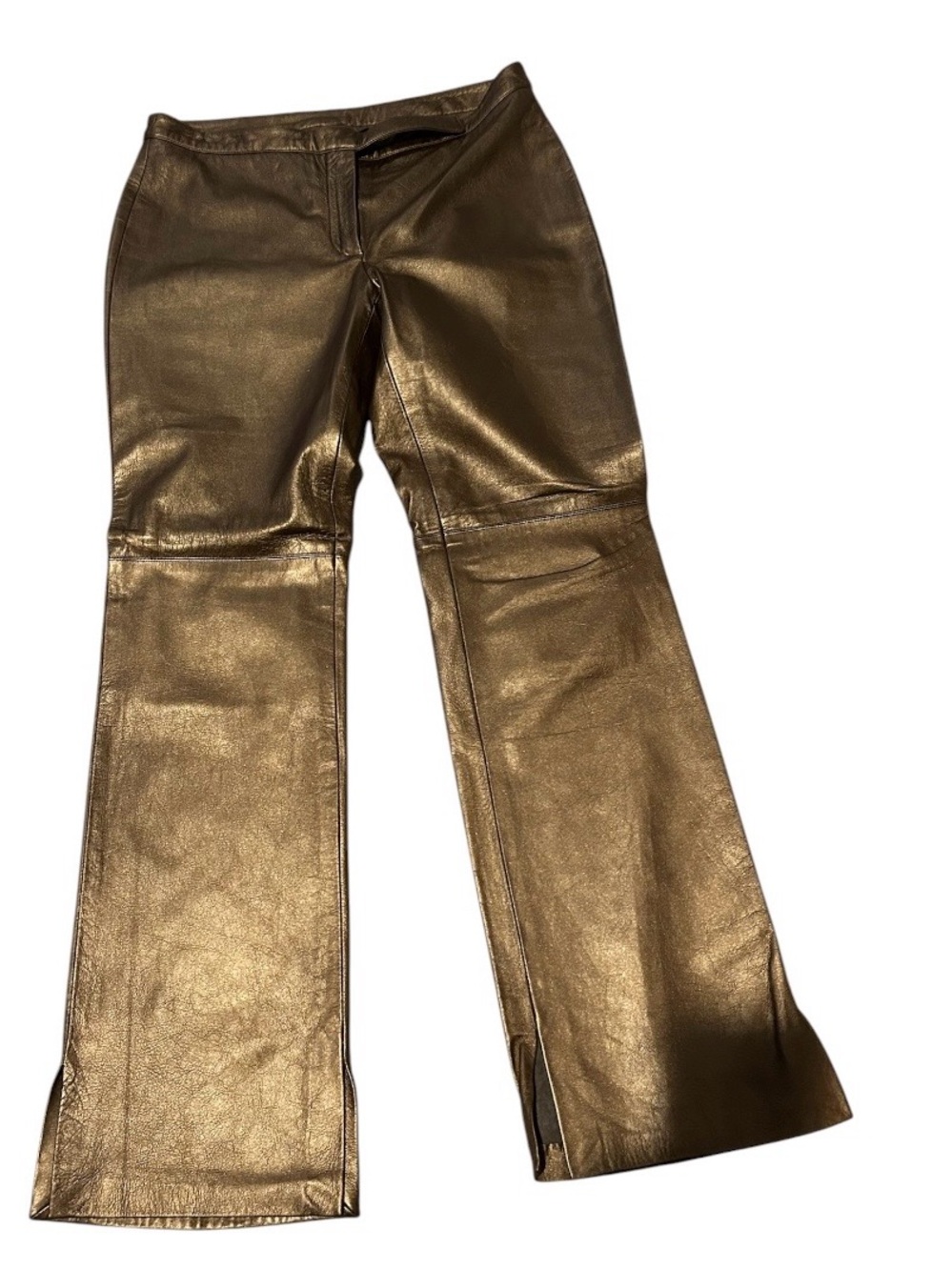 Laundry By Shelli Segal Metallic Bronze Flare Jeans